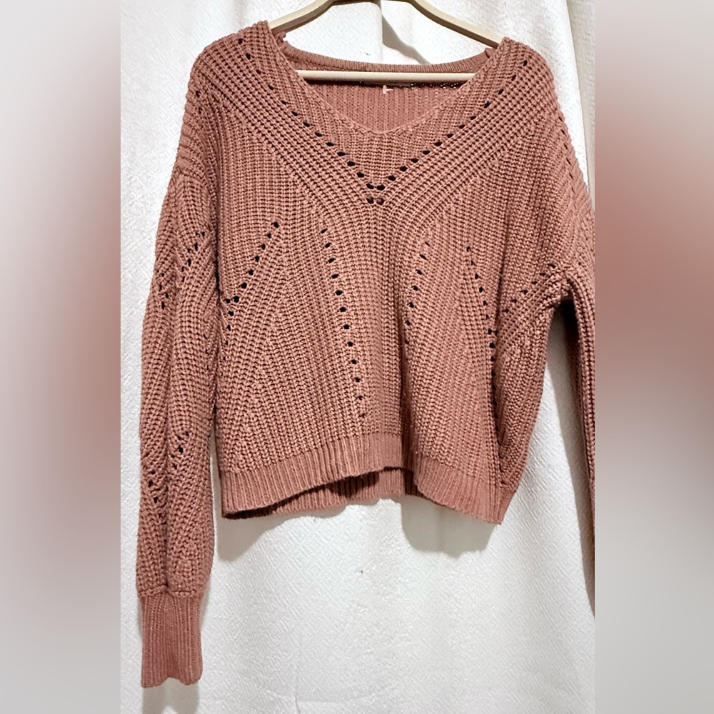 Women's Knit Sweater in Dusty Pink